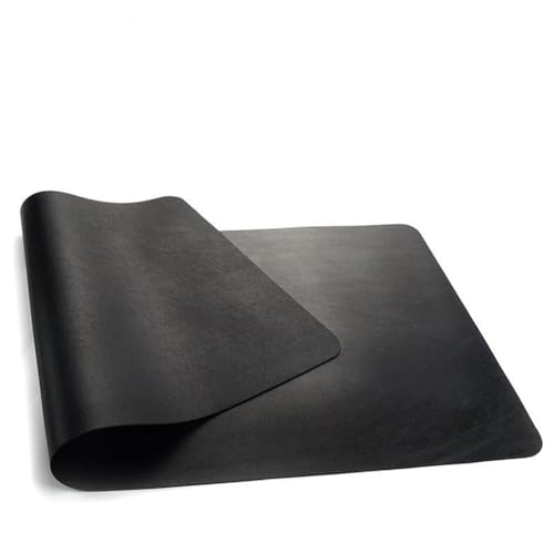 Alfombrilla de escritorio de cuero de doble cara impermeable, protector de mesa grande, alfombrilla de mouse suave, alfombrilla de mouse para escribir y jugar (negro, 100 x 50 cm)