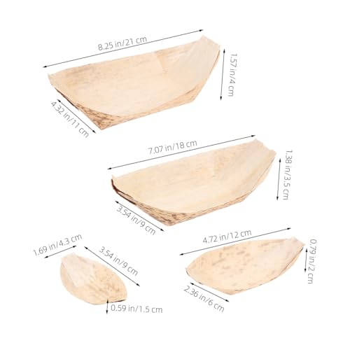 Set de 40 bandejas desechables para sushi en forma de bote miniatura 2