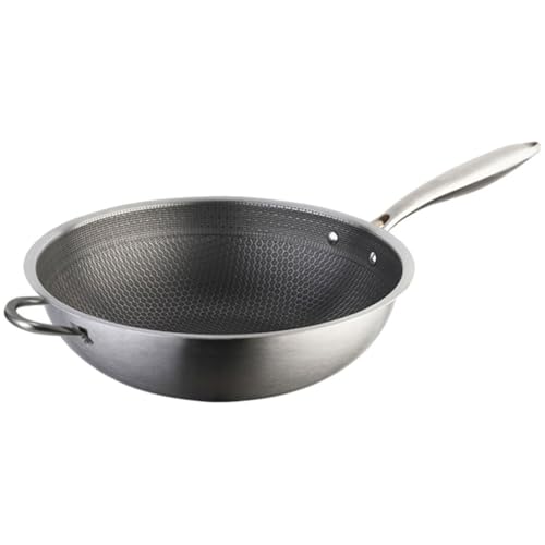 Wok de acero inoxidable COLLBATH con mango honeycomb miniatura 1