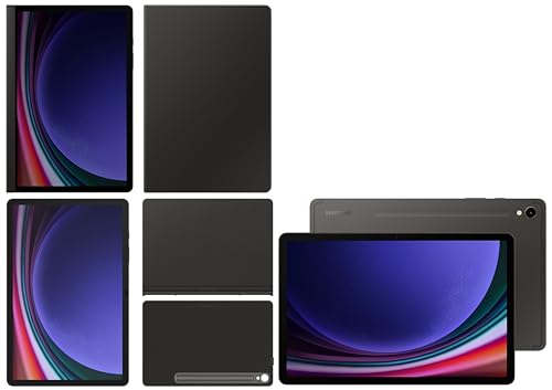 Image of Samsung Galaxy Tab S9 RAM 8 GB, ROM 128 GB, Wi-Fi Tablet, Gray with S9 Screen Protector, Transparent & S9 Book Cover Keyboard, Black & S9 Privacy Screen, Black & S9 Smart Book Cover, Black
