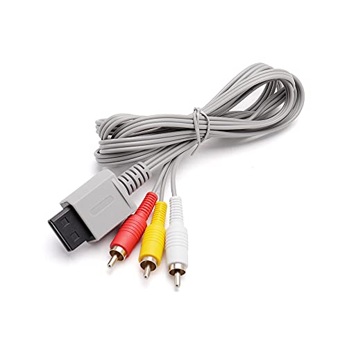 Ruitroliker Av Cable For Wii Wii U - 3M/10Ft Composite Retro Audio Video Standard Cord Wire With Velcro For Wii Console #TOP3