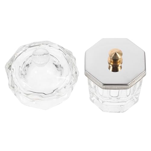 Gatuida 2 piezas cuencos de cristal para arte de uñas miniatura 1