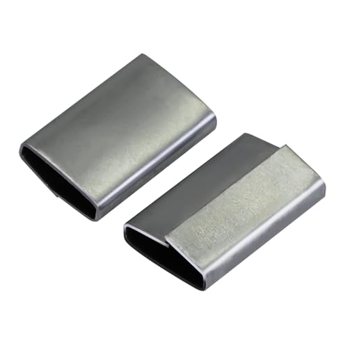 Closed (Push Type) Seals for 5/8" Width Steel Strapping Metal Clips for Packaging Banding Strong and Safe (1000pcs)