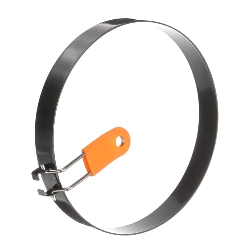 sourcing map 2Pcs Egg Rings 6" Stainless Steel Nonstick Pancake Cooking Ring with Silicone Handle for Griddle Frying Eggs Sandwich Omelets Breakfast - Image 2