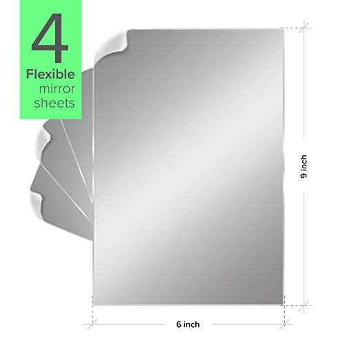 Nick’s Deals Mirror Tiles – Mirror Wall Stickers Set of 4 – 6