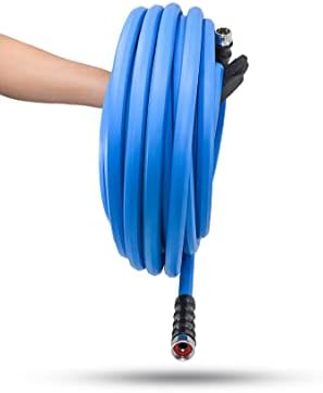 BluSeal Hot/Cold Water Rubber Garden Hose, 100% Rubber, Ultra-Light, Super Strong, 500 PSI, 50F to 190F Degrees, High Strength Polyester Braided (3/4" x 6') - Thumbnail 3