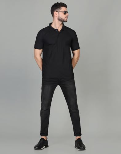 Image of INKKR Men's Polo Neck Half Sleeve Solid T-Shirts