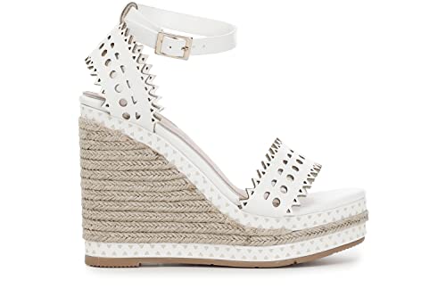 Cafe Noir - SANDALIA perforada en cuña - C1XK9902, Color blanco., 40 EU