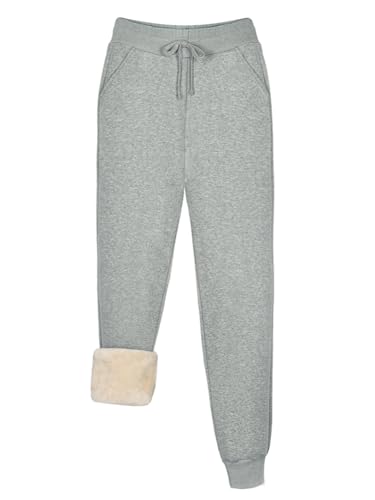 REORIA Damen Warme Hose für den Winter Dickes Sherpa-Futter athletischer...
