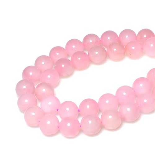 MJDCB Natural Round Stone Beads 4mm Rose Quartz Loose Gemstone Beads for Jewelry Making Bracelet Necklace 85pcs - Image 3