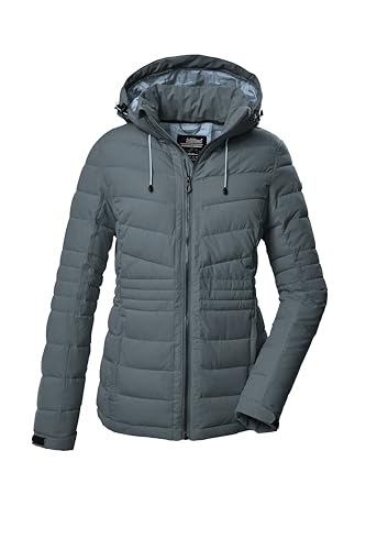 killtec Damen Steppjacke mit abzippbarer Kapuze/Funktionsjacke ist wasserabweisend KOW 10 WMN QLTD JCKT, blaugrau, 46, 41807-000