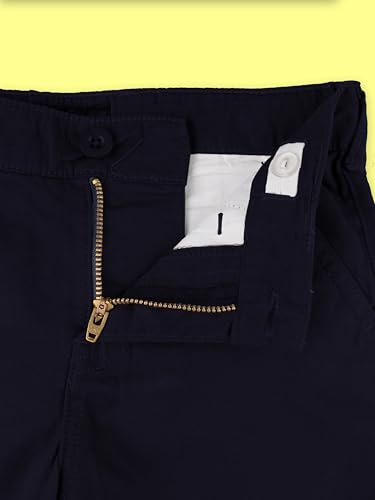 Image of KiddoPanti Boys Solid Cotton Woven Knee Length Formal Shorts