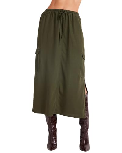 Herb-Toned Cargo Midi Skirt by Bella Dahl