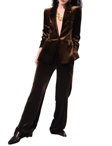 Costume 2 pièces en velours femme chic pour soirée chic