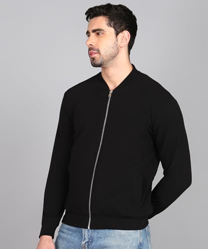 Image of Alan Jones Clothing Men's Cotton Blend Regular Solid Corduroy Front Zipper Jacket