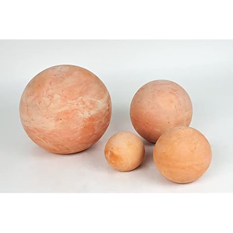 Dekokugel Gartenkugel 4er Set aus Terracotta sehr hochwertig frostfest und witterungsbeständig Ideal als Gartendeko Cover