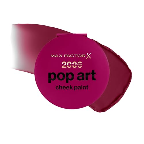 Max Factor 2000 Calorie Pop Art Cheek Paint, Blusher Pulse 10, Blush, Cream-to-Powder Formula, Matte, Blurred Finish, High-Impact, Buildable and blendable, 5g