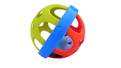 Image of INCARNATION Colorful Plastic Soft Ball Rattle for Baby, Bath Toy Made in Safe Non-Toxic Material, Attractive for New Born Baby, Children and Infant Products Activity Center, Multicolor
