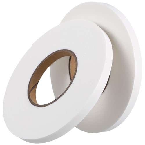 Image of Tatuo 2 Rolls Double Sided Foam Tape PE Foam Tape Sponge Soft Mounting Adhesive for DIY Craft Picture Poster Hanging (1 /2 Inch by 33 Feet,White)
