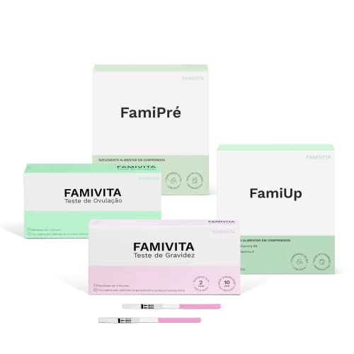 FamiKit Casal - As vitaminas de fertilidade para ambos e os melhores testes para direcionar as tenta