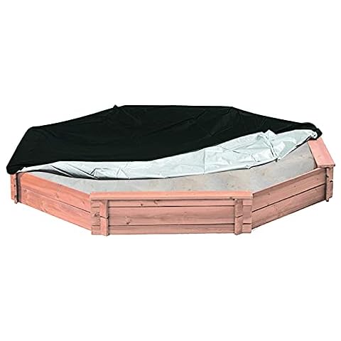 Cozzka Upgraded Outdoor Octagon Sand Box Cover Heavy Duty Waterproof Tight Replacement Cover for 84" X 78" x 9" Octagon Sandbox with Elastic Hem 6.5 ft x 7 ft Cover