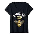 Photo Gallery donna kirsten name kirsten regali di compleanno queen crown bee kirsten maglietta con collo a v Photo Gallery donna kirsten name kirsten regali di compleanno queen crown bee kirsten maglietta con collo a v