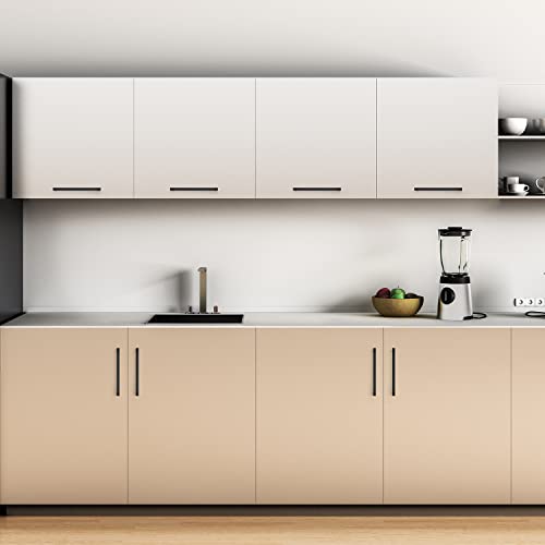 Image of Ravinte 1 Pack 8 Inch Kitchen Square Cabinet Handles Matte Black Pulls Black Drawer Pulls Kitchen Cabinet Hardware for Cupboard Drawer Handles