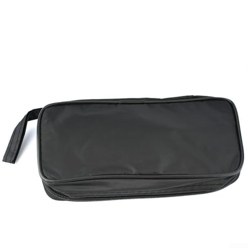 Bolsa de tela para multímetro, bolsa suave impermeable y a prueba de golpes para herramientas de multímetro digital, funda protectora negra (S)