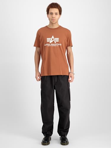 Alpha Industries Herren Basic Für T-Shirt, Hazel Brown, XXL EU – Ansicht 3