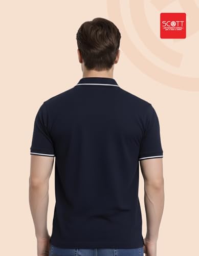 Image of Scott International Cotton Polo T Shirt | Collar Tshirts | Half Sleeves Plain T Shirt | T-Shirt |Tshirt for Men Stylish | Men's Tshirt