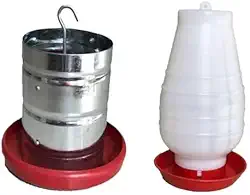 Comedouro Tubular 3kg e Bebedouro 2lts Perdiz Galinha Angola Frango