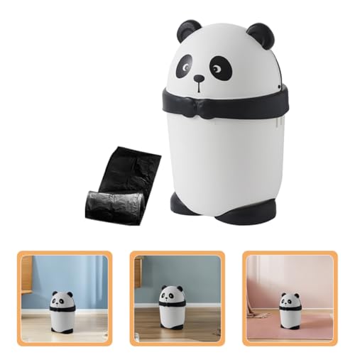 Caneca de basura con diseño de panda multifuncional miniatura 7