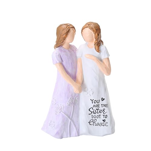 Swanwish Sister Figurine Purple Friendship Gifts for Women
