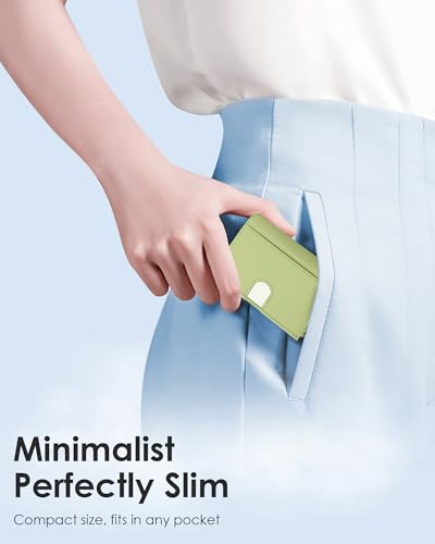 Image of QLD RFID Wallet Women - Small Slim Trifold Wallet Anti-Theft Pop up Card Holder, Minimalist, Ultra Thin, Front Pocket, Premium Leather, 9-11 Cards Capacity | ID Window | Cash Slot
