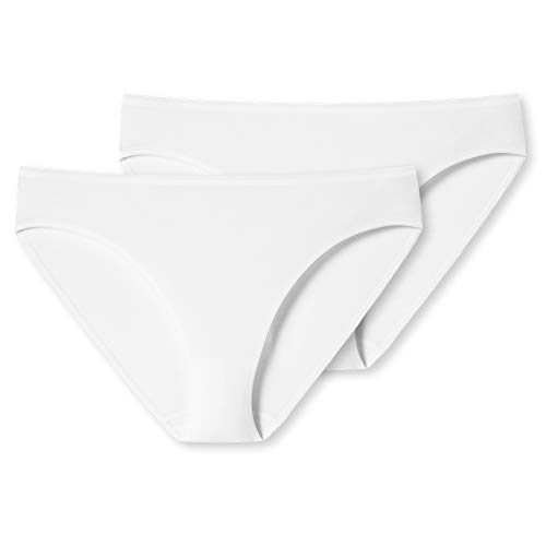 Preisvergleich Produktbild Schiesser Damen Doppelpack Tai Slip Unterwäsche, weiß, 42