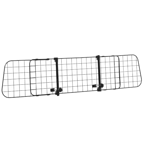 PawHut Barrera Protectora de Coche para Perros 91-152x30 cm Negro