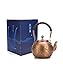 Kunwu Handmade Round Small Hammer Copper Teapot Kettle Stovetop Teapot 1.5mm Thick Pure Copper Handmade, 1200 ml - 1.71bl