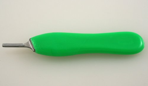 Excel Scalpel Handle #5, Green Plastic Grip - Fitting Surgical Blades #10 Thru 15