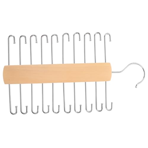 SOLUSTRE Multi Function Tie Organizer with Hooks and Hanger for Scarves Belts Ties Towels for Home and Retail Closet Storage