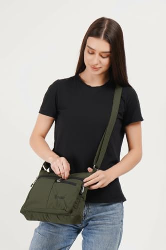 Image of Lasso Sling Bag For Women with Adjustable Strap Stylish Ladies Crossbody Polyester Sling Bag for Office, Causal, Travel & College | 5L Capacity & 5 Multiple Pockets (4 Zip & 1 Open Pocket)