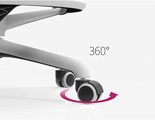 Chaise de bureau à dossier bas réglable siège pivotant gris clair - 6