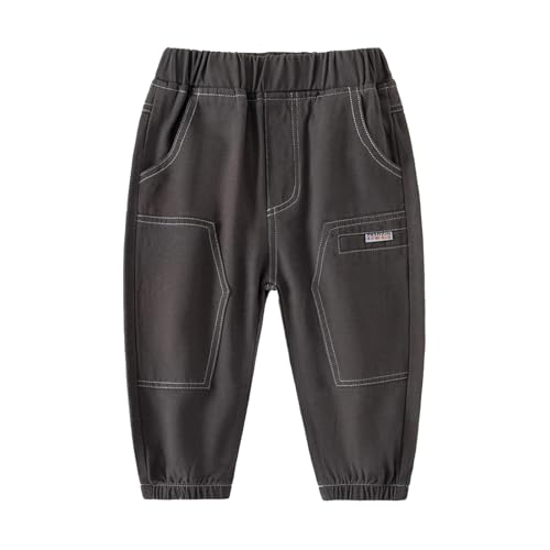 Toddler Sweatpants for Boys Straight Elastic High Waist Patchwork Jogger Kids Fall Solid Color Causal Sports Pants