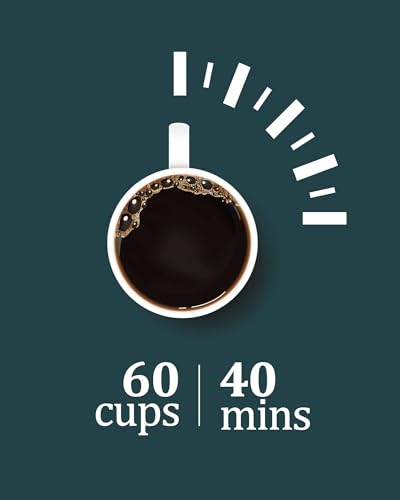 60 Cup Commercial Coffee Urn, 10L Double-Wall Commercial Coffee Maker For Party Buffet Church Catering Wedding, Stainless Steel Hot Coffee Beverage Dispenser, Hot Water Urn-Silver