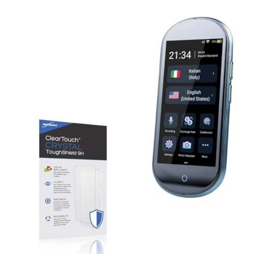 BoxWave Screen Protector Compatible With Vavus Language Translator (5 in) - ClearTouch Crystal ToughShield 9H (2-Pack), Clear 9H Tough Flexible Film Screen Protector