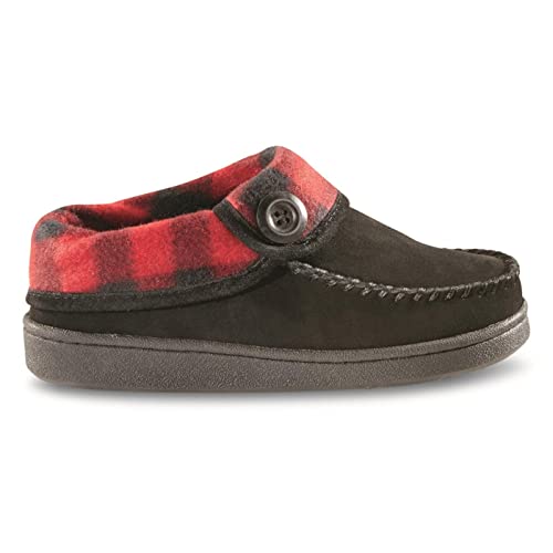 Guide Gear Moc Toe Womens Plaid Collar Clog Slippers, Suede, Warm, Slip-On, Lounge Shoes, Bedroom House Slippers, Indoor and Outdoor4