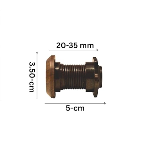 Image of Eye Berry Door Viewer Peephole,Full abs Door Eye Glass lens180-Degree Wide Angle Lens.20 MM to 38 mm Door thikness 25 mm Hall Required (3, wengy Wooden)