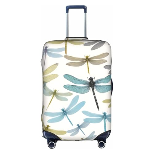 Simple Dragonfly Tsa Approved Luggage Cover For 18-32 Inch Suitcases Scratch-Resistant Stretch Luggage Cover