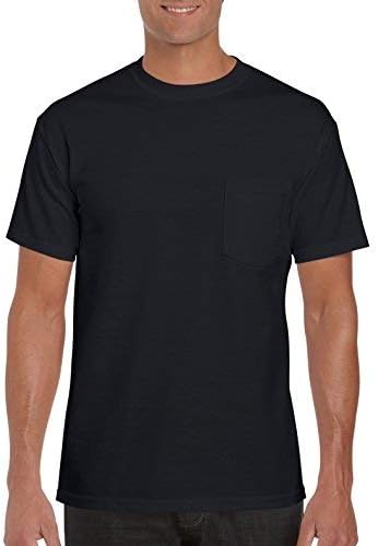 Gildan mens Dryblend Workwear T-shirts With Pocket, 2-pack T Shirt, Black, X-Large US