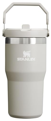 Stanley IceFlow Flip Straw Tumbler with Handle 20 oz | Twist On Lid and Flip Up Straw | Leak Resistant Water Bottle | Insulated Stainless Steel |BPA-Free | Ash