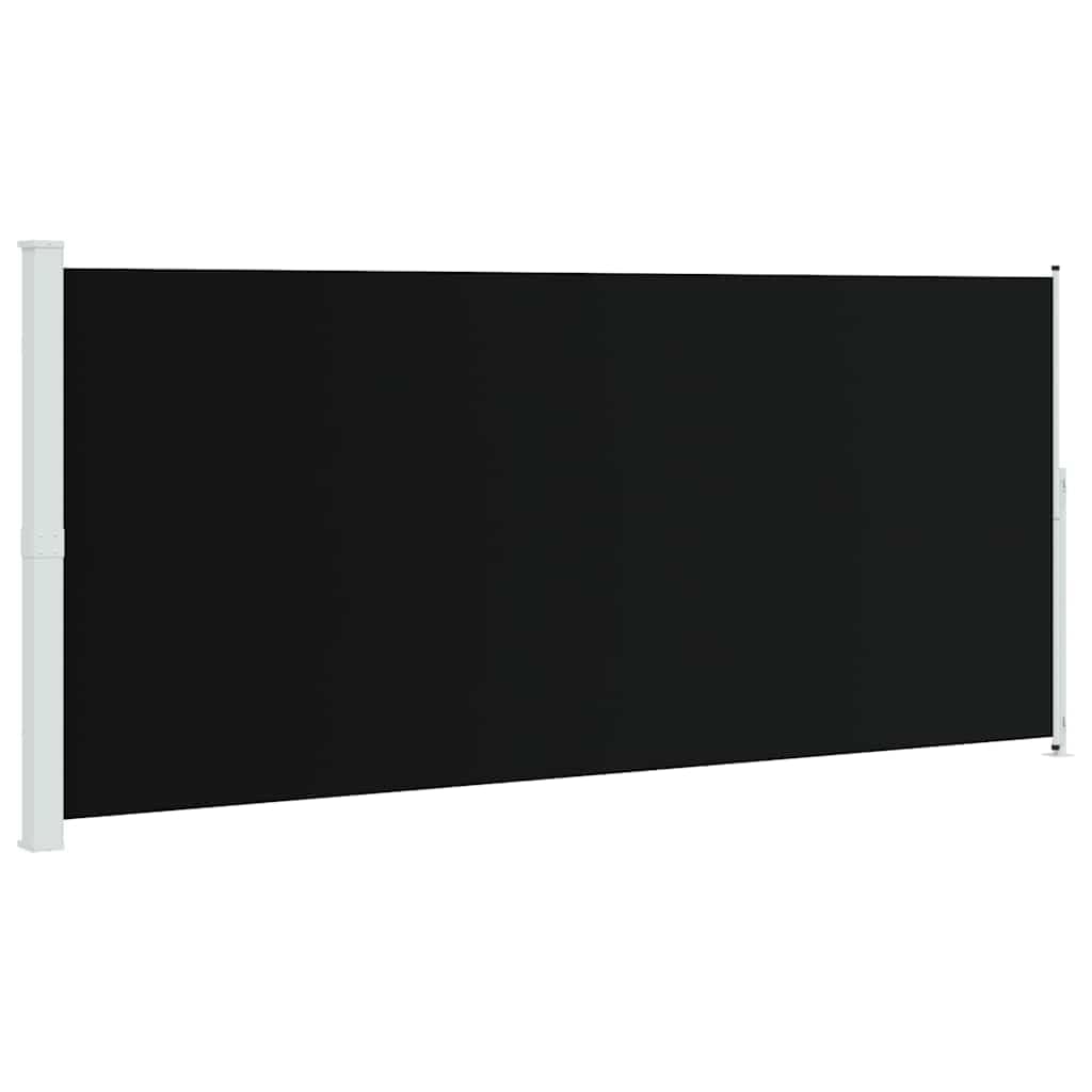 vidaXL Patio Retractable Side Awning Portable Awning Sun Protection Extendable for Balcony Garden Terrace Privacy Protection 220x500 cm Black — image 1